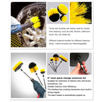 Ensemble de têtes de brosse électrique pour perceuse 37 en 1 pour nettoyage et détartrage de sols, murs, fenêtres et vitres, 37 en 1