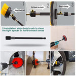 Ensemble de têtes de brosse électrique pour perceuse 37 en 1 pour nettoyage et détartrage de sols, murs, fenêtres et vitres, 37 en 1
