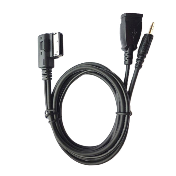 Car AMI AUX Audio Cable AUX + USB Charging + Mobile Music for Mercedes-Benz, For Mercedes-Benz (USB)