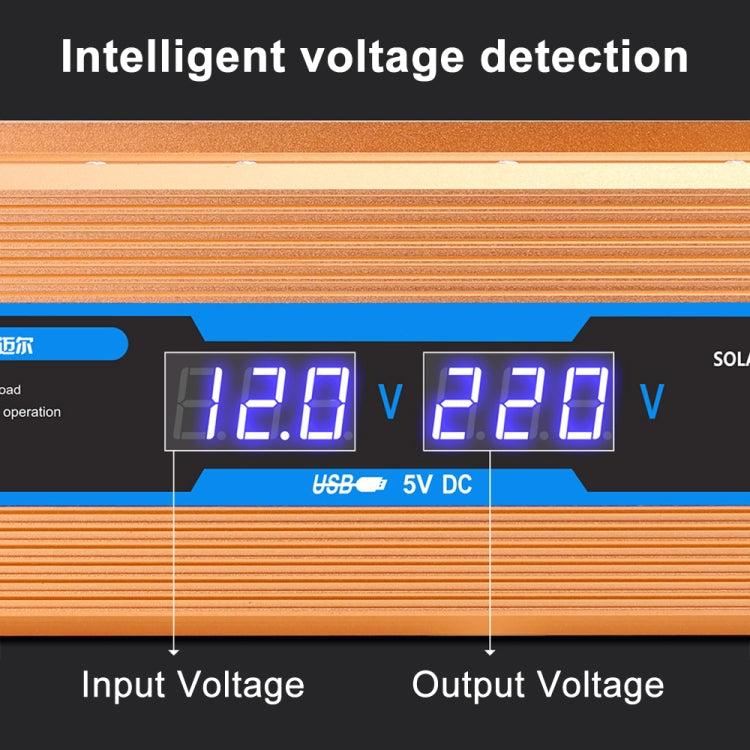 Carmaer 48V to 220V 500W Car Multi-function Double Digital Display Inverter Household Power Converter, 48V to 220V 500W