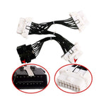 ELM327 OBD2 16Pin Male to 3 Female Car Diagnostic Cable, 16Pin Male to 3 Female