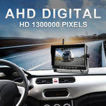 7 inch Car Digital Wireless Rear-view Split-screen Monitor Four Record, Four Record