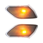 Car Black Wheel Eyebrow Side Light Turn Signal Leaf Plate Lamp for Jeep Wrangler JL 2018-, Black