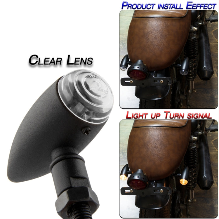 2 PCS KC805 Motorcycle Retro Metal Turn Signal Light