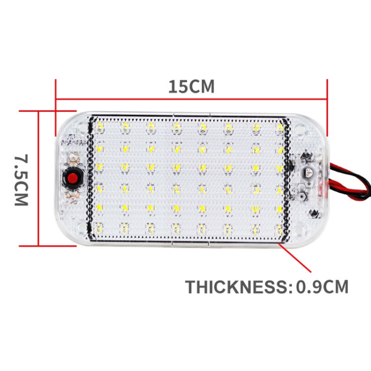 2 PCS ZS-3350 DC12-85V High Bright 48LEDs Lamp Beads Car Dome Light Cabin Light Bar, ZS-3350