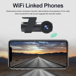 Enregistreur de conduite voiture WiFi double caméra cachée rotation 360 degrés, WiFi double caméra