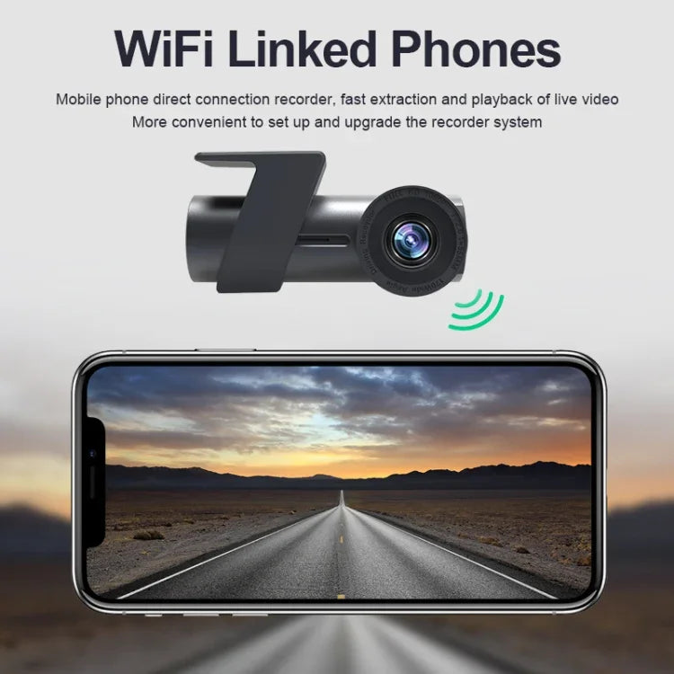 Enregistreur de conduite voiture WiFi double caméra cachée rotation 360 degrés, WiFi double caméra