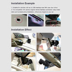 Enregistreur de conduite voiture WiFi double caméra cachée rotation 360 degrés, WiFi double caméra