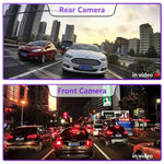 Caméra double avant et arrière HD avec vision nocturne infrarouge, enregistreur de conduite pour voiture, avant et arrière