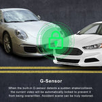 Caméra double avant et arrière HD avec vision nocturne infrarouge, enregistreur de conduite pour voiture, avant et arrière