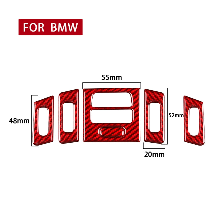 6pcs/Set For BMW 3 Series E90 High Matching Carbon Fiber Car Air Outlet Decorative Sticker,Left and Right Drive Universal, High Matching Car Air Outlet
