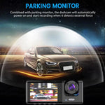 Enregistreur de conduite voiture A1 HD vidéo à 3 lentilles avec vision nocturne, caméra de recul, A1