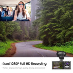 Enregistreur de conduite voiture A1 HD vidéo à 3 lentilles avec vision nocturne, caméra de recul, A1