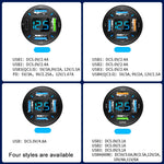 4 in 1 USB PD20W+QC3.0+2.4A Digital Display Car Fast Charger, PD20W+QC3.0+2.4A