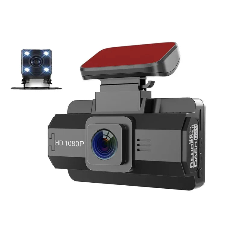 Enregistreur de conduite voiture avec double caméra avant et arrière F9, vision nocturne infrarouge HD, avant et arrière