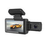 F9 Caméra Double Avant et Intérieure pour Voiture, Enregistreur de Conduite de Voiture HD avec Vision Nocturne Infrarouge, Caméra Avant et Intérieure
