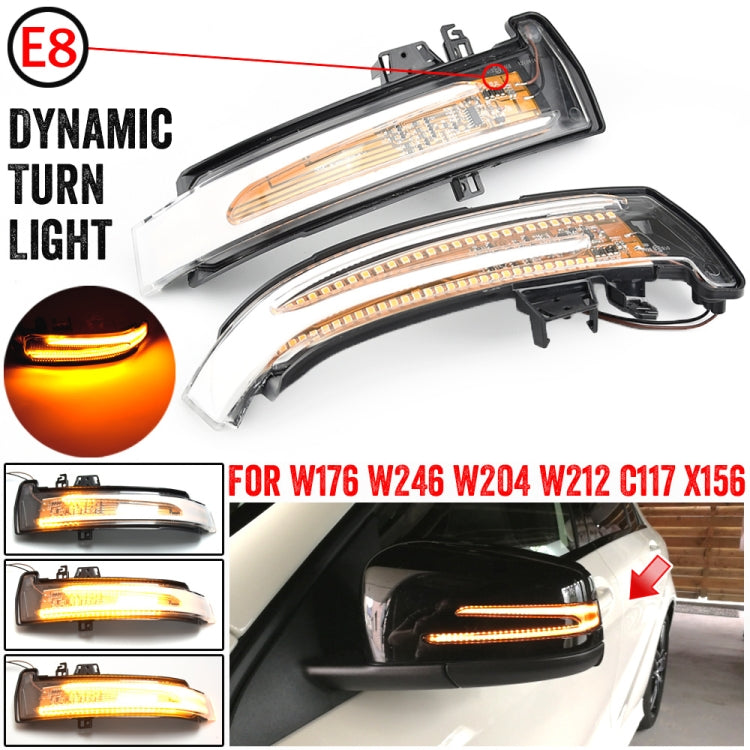 1 Pair For Mercedes-Benz A Class W176 2013-2017 Car Dynamic LED Turn Signal Light Rearview Mirror Flasher Water Blinker, For Mercedes-Benz A Class W176 2013-2017 (Transparent), For Mercedes-Benz A Class W176 2013-2017 (Transparent Black)