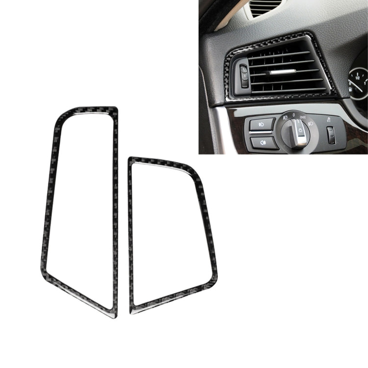 Carbon Fiber Car Side Air Outlet Frame Decorative Sticker for BMW 5 Series F10 2011-2017,Sutible for Left Driving, Side Air Outlet Frame