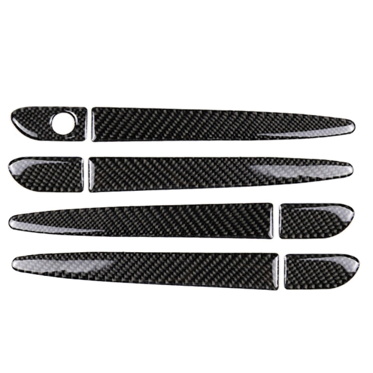 One Set Car Carbon Fiber Outside Door Handle without Smart Hole Decorative Sticker for Mazda CX-5 2017-2018, Right Drive, Outside Door Handle without Smart Hole, Right Drive