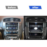 Car Carbon Fiber Middle Air Outlet Decorative Sticker for Lexus IS250 300 350C 2006-2012, Left and Right Drive Universal, Middle Air Outlet