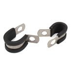 10 PCS Car Rubber Cushion Pipe Clamps Stainless Steel Clamps, Size: 2 inch (50mm), Size: 2 inch (50mm)