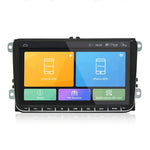 CKVW92 Lecteur MP5 de voiture Android 6.0 2 DIN HD 9 pouces avec navigation GPS, multimédia, Bluetooth, radio stéréo pour Volkswagen, prend en charge la FM et la fonction Mirror Link, version carte Europe, version carte Europe