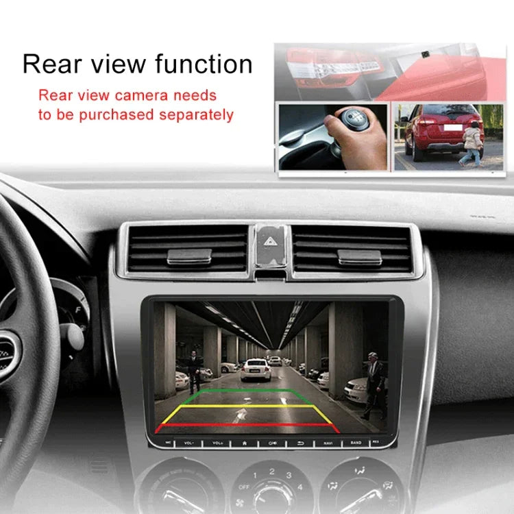 CKVW92 Lecteur MP5 de voiture Android 6.0 2 DIN HD 9 pouces avec navigation GPS, multimédia, Bluetooth, radio stéréo pour Volkswagen, prend en charge la FM et la fonction Mirror Link, version carte Europe, version carte Europe