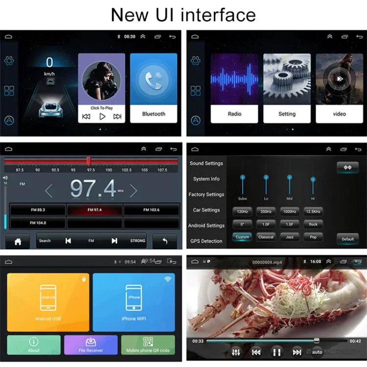 CKVW92 Lecteur MP5 de voiture Android 6.0 2 DIN HD 9 pouces avec navigation GPS, multimédia, Bluetooth, radio stéréo pour Volkswagen, prend en charge la FM et la fonction Mirror Link, version carte Europe, version carte Europe