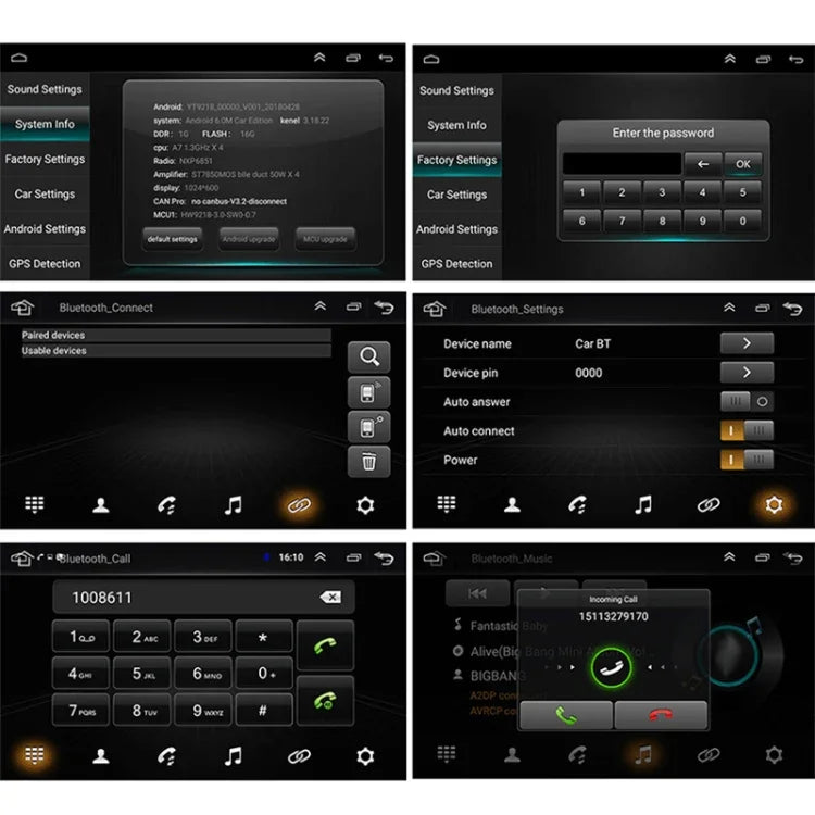 CKVW92 Lecteur MP5 de voiture Android 6.0 2 DIN HD 9 pouces avec navigation GPS, multimédia, Bluetooth, radio stéréo pour Volkswagen, prend en charge la FM et la fonction Mirror Link, version carte Europe, version carte Europe