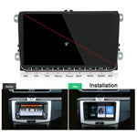 CKVW92 Lecteur MP5 de voiture Android 6.0 2 DIN HD 9 pouces avec navigation GPS, multimédia, Bluetooth, radio stéréo pour Volkswagen, prend en charge la FM et la fonction Mirror Link, version carte Europe, version carte Europe