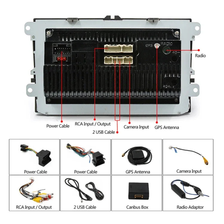 CKVW92 Lecteur MP5 de voiture Android 6.0 2 DIN HD 9 pouces avec navigation GPS, multimédia, Bluetooth, radio stéréo pour Volkswagen, prend en charge la FM et la fonction Mirror Link, version carte Europe, version carte Europe