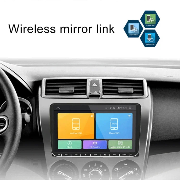 CKVW92 Lecteur MP5 de voiture Android 6.0 2 DIN HD 9 pouces avec navigation GPS, multimédia, Bluetooth, radio stéréo pour Volkswagen, prend en charge la FM et la fonction Mirror Link, version carte Europe, version carte Europe