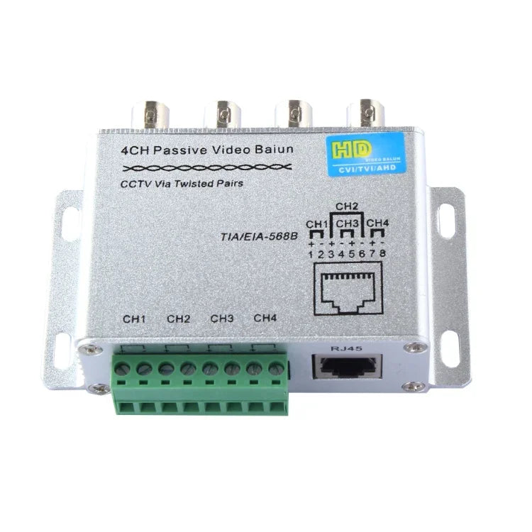 HD204A Balun vidéo passif HD-CVI/TVI/AHD CCTV 4 canaux, HD204A
