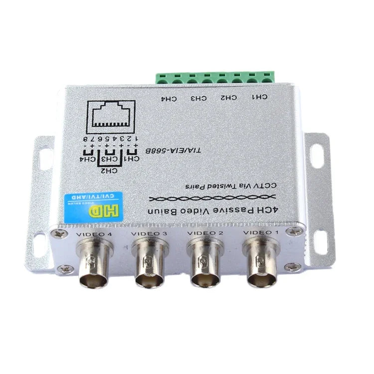 HD204A Balun vidéo passif HD-CVI/TVI/AHD CCTV 4 canaux, HD204A