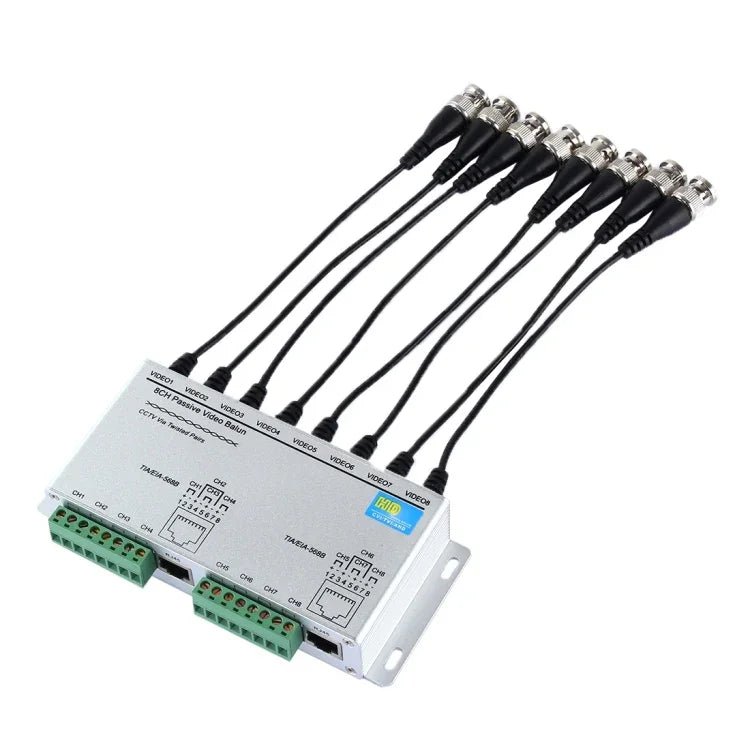 HD208 HD-CVI/TVI/AHD CCTV Balun vidéo passif 8 canaux, HD208F