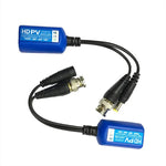 2 in 1 power video balun, HDPV twisted transceiver with BNC and RJ45 connectors for camera connections.