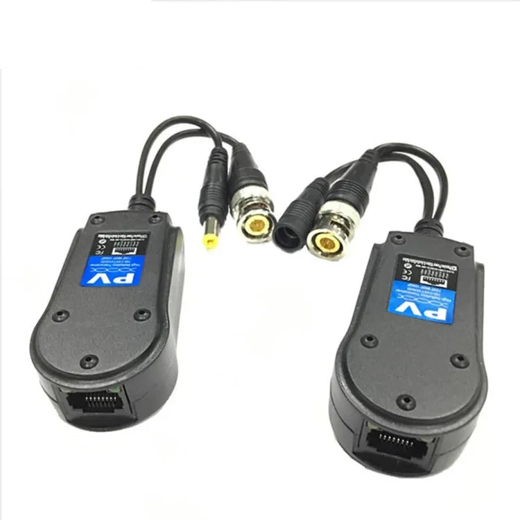 2 PC Anpwoo 230PV Balun d'alimentation + vidéo 2 en 1 raccordable HD-CVI/AHD/TVI Émetteur-récepteur passif à paire torsadée, HD-CVI/AHD/TVI