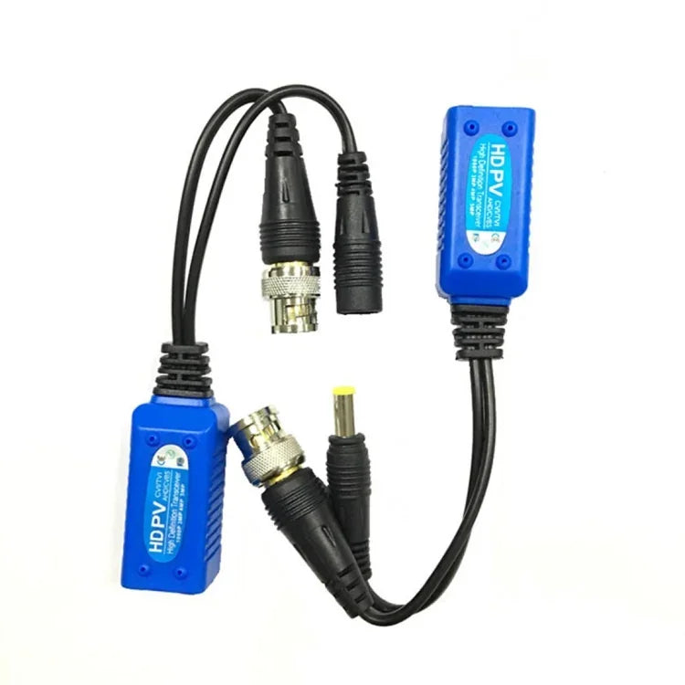 2 PCS Anpwoo 500PV Émetteur-récepteur passif 2 en 1 tressé pour alimentation + vidéo HD-CVI/AHD/TVI, 500PV