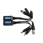 2 PCS Anpwoo 500PVA Balun 3 en 1 Alimentation + Vidéo + Audio Raccordable HD-CVI/AHD/TVI Émetteur-Récepteur Passif Torsadé, 500PVA