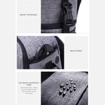 Sac à dos bandoulière multifonctionnel en nylon imperméable, rembourré et antichoc, pour appareils photo reflex numériques Nikon et Canon.