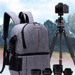 Sac à dos bandoulière multifonctionnel en nylon imperméable, rembourré et antichoc, pour appareils photo reflex numériques Nikon et Canon.