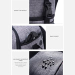 Sac à dos bandoulière multifonctionnel en nylon imperméable, rembourré et antichoc, pour appareils photo reflex numériques Nikon et Canon.