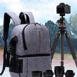 Sac à dos bandoulière multifonctionnel en nylon imperméable, rembourré et antichoc, pour appareils photo reflex numériques Nikon et Canon.