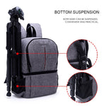 Sac à dos bandoulière multifonctionnel en nylon imperméable, rembourré et antichoc, pour appareils photo reflex numériques Nikon et Canon.
