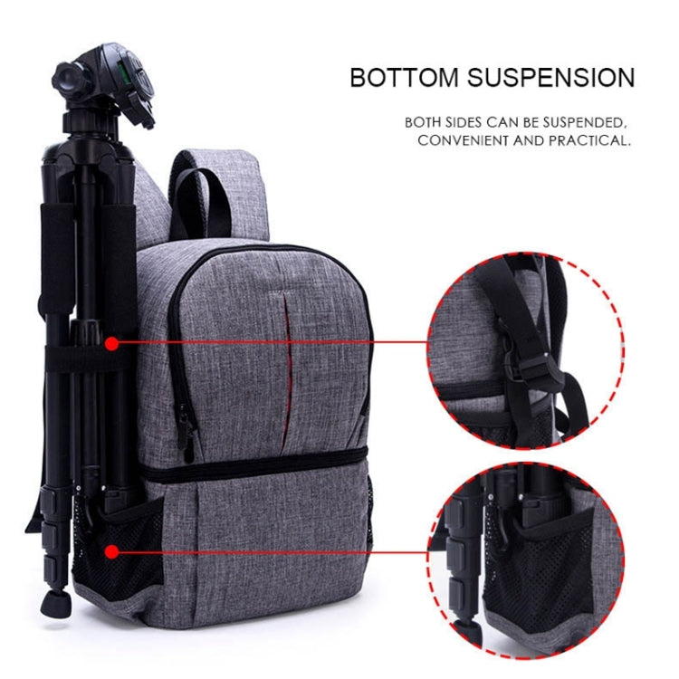 Sac à dos bandoulière multifonctionnel en nylon imperméable, rembourré et antichoc, pour appareils photo reflex numériques Nikon et Canon.