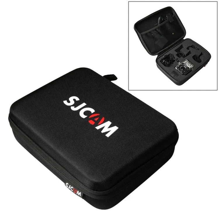 Sacoche de transport portable antichoc, incassable et résistante à l'usure pour caméras d'action sportives SJCAM SJ4000 / SJ5000 / SJ6000 / SJ7000 / SJ8000 / SJ9000, perches à selfie et autres accessoires. Dimensions : 22 × 16 × 6 cm.