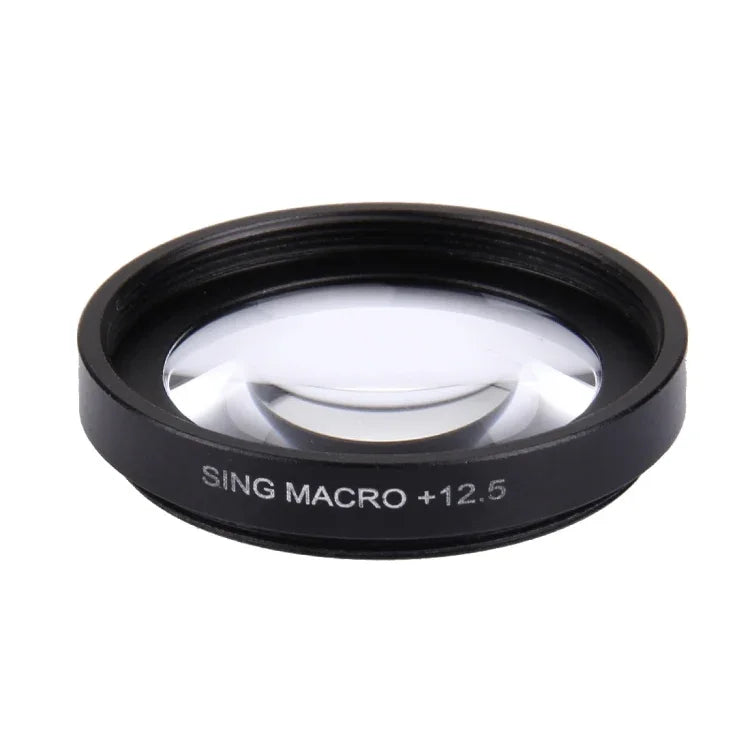 Filtre macro professionnel JUNESTAR 37 mm 12,5x + capuchon de protection pour objectif, compatible avec les caméras d'action GoPro et Xiaomi Xiaoyi Yi Sport. Objectif macro 12,5x.