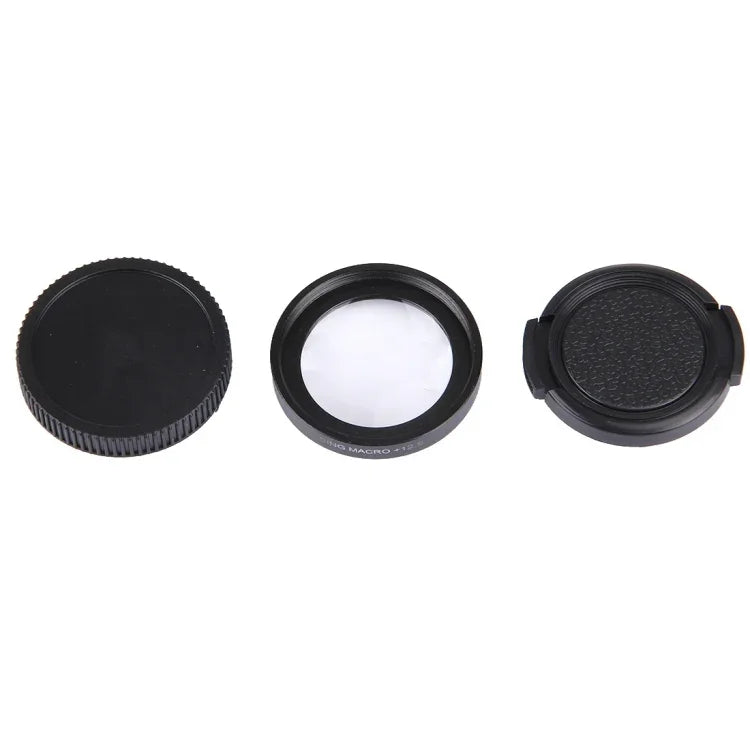 Filtre macro professionnel JUNESTAR 37 mm 12,5x + capuchon de protection pour objectif, compatible avec les caméras d'action GoPro et Xiaomi Xiaoyi Yi Sport. Objectif macro 12,5x.