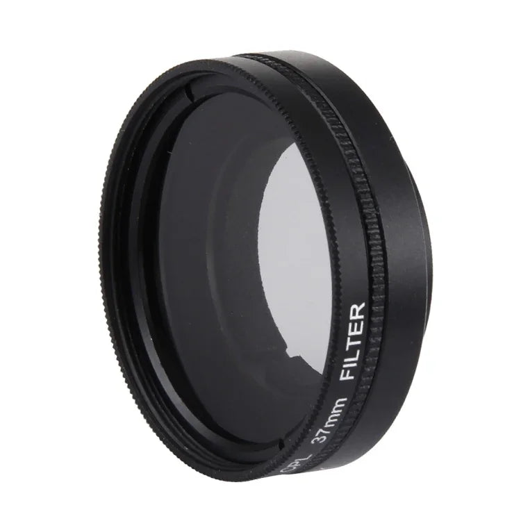 JUNESTAR pour caméra d'action sport 4K Xiaomi Xiaoyi Yi II : filtre CPL professionnel 37 mm + capuchon de protection d'objectif.
