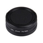 JUNESTAR pour caméra d'action sport 4K Xiaomi Xiaoyi Yi II : filtre CPL professionnel 37 mm + capuchon de protection d'objectif.